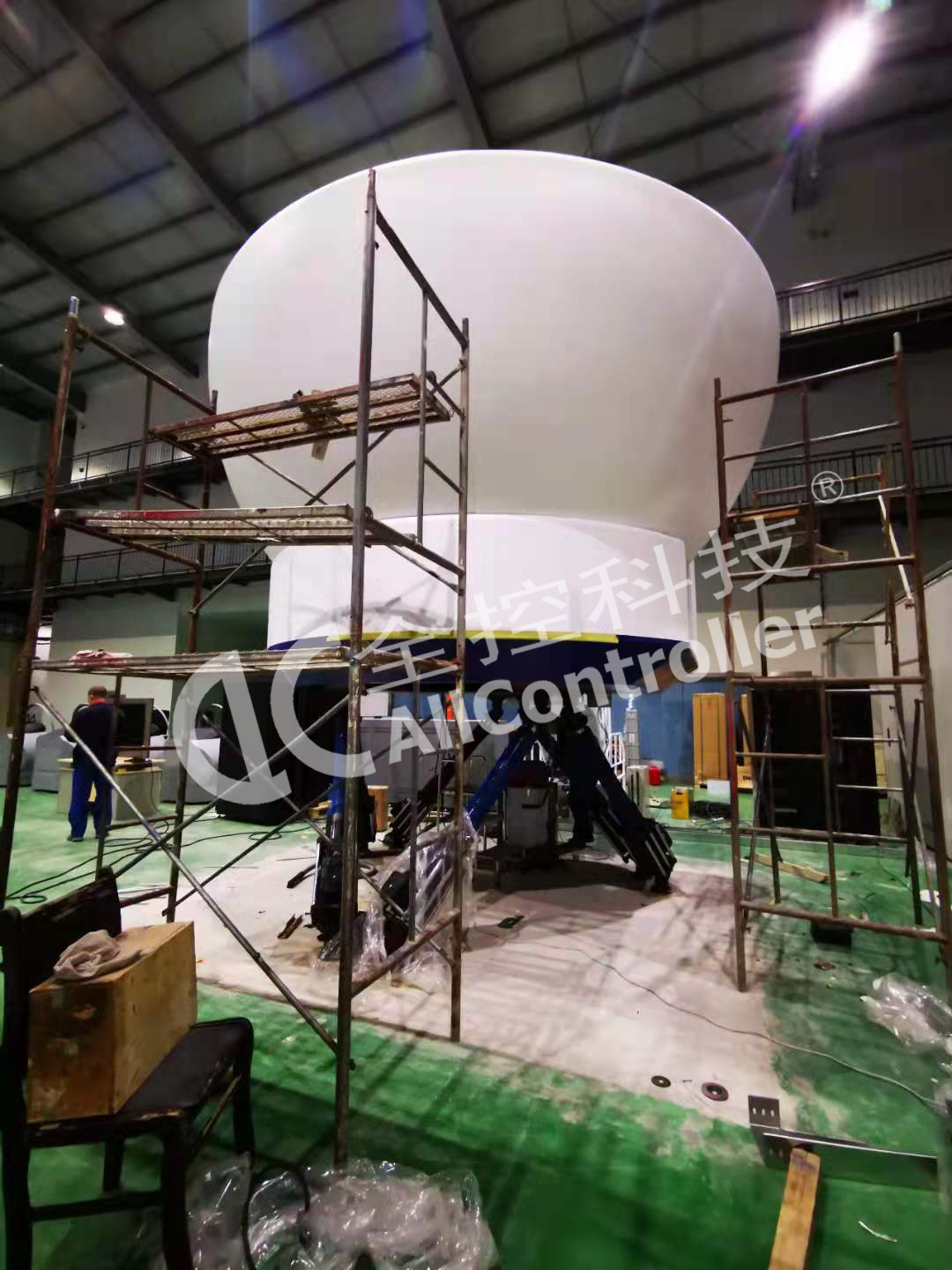 六自由度加受油模擬平臺現(xiàn)場圖